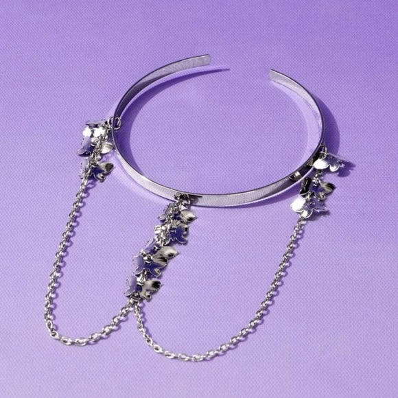Silver Butterfly Arm Cuff - Picture 4 of 7